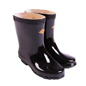 Bottes d'électricien isolées en caoutchouc résistant aux chocs électriques 25KV, noires, antidérapantes, résistantes à l'usure, pour la réparation électrique - Product Image 4