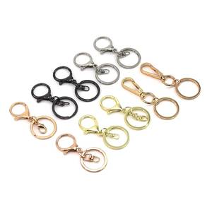 Black lobster clasp rotating <b>dog</b> leash claw clip with keyring, gold zinc alloy, ISO <b>light</b> keychain, UV printing, 1 color - Product Image 3