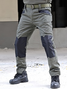 Pantalon de survêtement tactique pour homme, design multi-poches, tissu imperméable et respirant en coton et élasthanne, décontracté, course à pied, entraînement, randonnée - Product Image 2