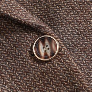 Women's Blazer Mid Length Slim Fit Solid Color <b>Wool</b> Blend Scholarly Style With Patchwork Cuffs - Product Image 4