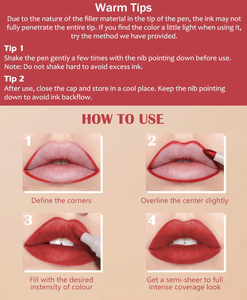 Delineador de Labios y Lápiz Labial Líquido 2 en 1 Vegano, Impermeable, Mate e Hidratante de Alta Calidad Personalizado (Múltiples Colores) - Product Image 4
