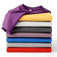 T-shirt Homme Personnalisé 100% Coton Tricoté Uni Coupe Droite Épaules Tombantes 230g Anti-Plis Séchage Rapide Écologique Vente en Gros