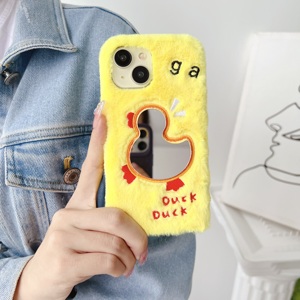 Carino specchio <span class=keywords><strong>giallo</strong></span> anatra copertura del telefono per <span class=keywords><strong>iPhone</strong></span> <span class=keywords><strong>14</strong></span>-15-16 Pro Max Shockproof custodia del telefono nuovi prodotti - Product Image 4