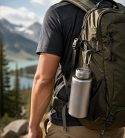 Bouteille d'eau sportive en titane pur 700/1000 ml, ultralégère et portable pour le camping en plein air et le cyclisme
