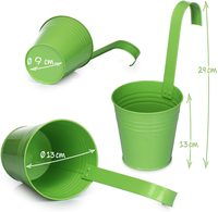 Paniers muraux de couleur imprimée crochet suspendu suspendu accrocher des pots de fleurs en métal pour jardinières de balcon de jardin vase décoratif