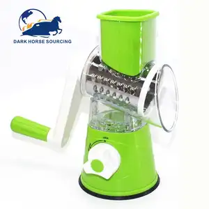 Table top 3 in 1 Handheld rotating cheese Grater vegetable slicer Fruits cutter With Suction Base