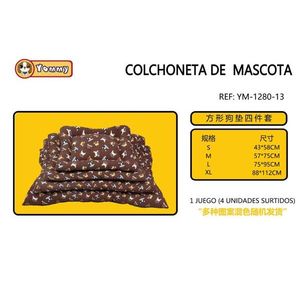 Set Letto per Animali Domestici YM1280 in Quattro Pezzi Imbottito in Cotone - Product Image 1