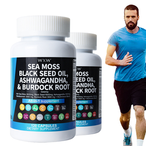 WXW Organic <b>Sea</b> <b>Moss</b> <b>Capsule</b> and Burdock Root Multimineral Supplement for Adults Children Pregnant Women Healthcare Supplement - Product Image 1