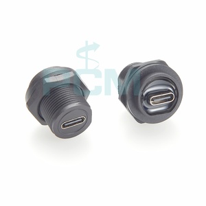 IP67 Panel Mount <strong>USB</strong> 3.1 Type C Pass-through Coupler Harsh Environment Waterproof <strong>USB</strong> 3.1 C/F to C/F Industrial Bulkhead Coupler - Product Image 4