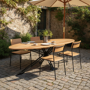 2024 Industrial Solid Wood Lift <b>Tables</b> Metal Crafts Legs <b>Dining</b> Room Sets for Living Room Restaurant Furniture Outdoor Use - Product Image 3