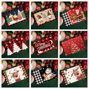 Mantel Individual de Lino con Estampado de Alce Navideño de Año Nuevo, Resistente al Calor, Decoración de Mesa para Fiestas Familiares y Restaurantes, Venta al por Mayor - Product Image 6