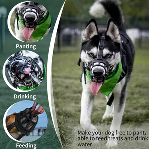 Muselière en caoutchouc souple pour chien, modèle Loup-garou, pour chiens de petite, moyenne et grande taille, permet la respiration et la boisson - Product Image 5