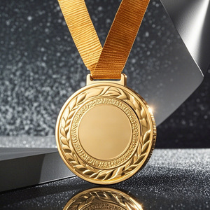 Médaille en métal à usage général, plaquée or, gravure durable pour les compétitions et les événements sportifs - Product Image 1