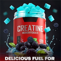 Vente en gros OEM Marque privée 5000mg Créatine Monohydrate Vitamines Bonbons gélifiés pour adultes Supplément de Créatine Monohydrate