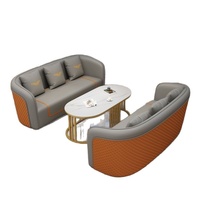 Canapé de réception de luxe léger en bois pour hôtel, bureau, salon de beauté et bureau des ventes, idéal pour les négociations décontractées