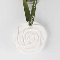 Diffuseur d'huiles essentielles en plâtre parfumé, fait main, en forme de fleur de porcelaine, pour voiture, armoire ou maison