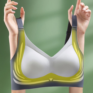 New cao cấp danh sách chất lượng tốt New arrivals chất lượng áo ngực plussize cô gái đồ lót thiết kế mới liền mạch tương phản áo ngực - Product Image 4
