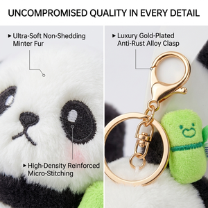 Peluche <span class=keywords><strong>Panda</strong></span> Mignon Super Doux pour Célébrités d'Internet, Jouet en Peluche Rembourré Anti-Stress, Pendentif Porte-clés - Product Image 3