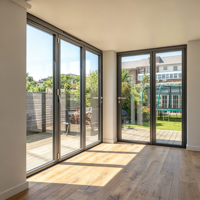 Fenêtres coulissantes en aluminium à rupture de pont thermique KOJOON pour maisons, fenêtres coulissantes pour maisons, fenêtres à cadre en aluminium, fenêtre double coulissante