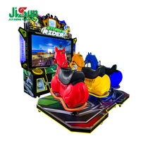 Machine de jeu de course équestre à monnayeur, simulateur d'équitation 3 joueurs avec siège de selle pour FEC