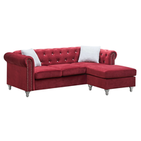 Sofá Cama Seccional en Forma de L Reclinable de Lujo, Moderno, con Estructura de Madera Resistente, Esponja y Función de Almacenamiento para Sala de Estar