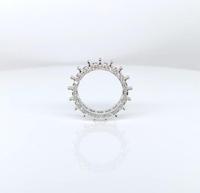 Bague Éternité Moissanite, Bague Éternité Moissanite, Bague Éternité Entièrement Sertie de Diamants pour Femme, Cadeau d'Anniversaire de Mariage