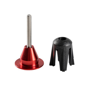 Yueli Aluminum Alloy Handlebar Stoppers 25.4 Mm Inner Diameter For Mountain Bikes <b>Red</b> Black Color Options Bicycle Accessories - Product Image 1