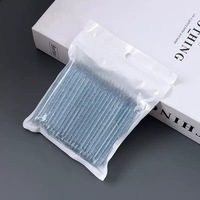 100 pièces/sac – Outil de soin des ongles réutilisable à double tête en plastique, lime à cuticules en cristal, bâtonnet de pédicure