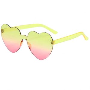 Gafas de Sol sin Montura con Forma de Corazón, Accesorios para Fiestas, Gafas de Sol sin Marco con Logotipo, Gafas de Sol para Pub, Club, Bar - Product Image 4