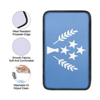 Coussin d'accoudoir universel pour voiture, fin, imprimé drapeau Kosrae, en polyester doux, rectangulaire, ornement d'intérieur automobile tendance