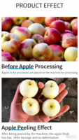 Vind een soortgelijke elektrische commerciële automatische appel schiller, ontpitter en snijmachine. Appelschiller machine. Industriële appelschiller.