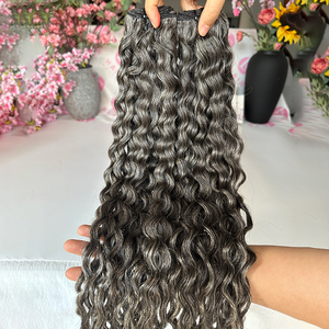 Extensions de <span class=keywords><strong>cheveux</strong></span> indiennes vierges non traitées, 100% cuticules alignées, 1B gris <span class=keywords><strong>sel</strong></span> <span class=keywords><strong>et</strong></span> <span class=keywords><strong>poivre</strong></span>, couleur naturelle, vague naturelle - Product Image 4
