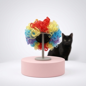 Perruques pour animaux de compagnie en fibres synthétiques personnalisées HLC pour Halloween, Noël et les événements festifs, perruques longues pour chats et chiens - Product Image 3