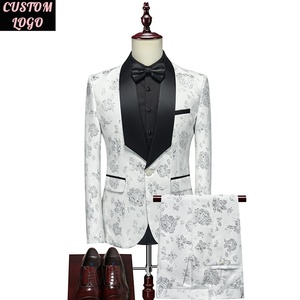 6XL Nam Phù Hợp Với Biểu Tượng Tùy Chỉnh 2 Mảnh Homme Blazer Jacquard Dệt Đám Cưới Sang Trọng Prom Phù Hợp Với Cho Nam Giới Cộng Với Kích Thước - Product Image 6