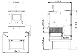 Sistema Automático de Inspeção de Alimentos por Raio-X com Tela Sensível ao Toque, Proteção IP66, Velocidade de Transporte de 40m/min, Detecção de Metal/Pedra/Vidro/Osso - Product Image 5