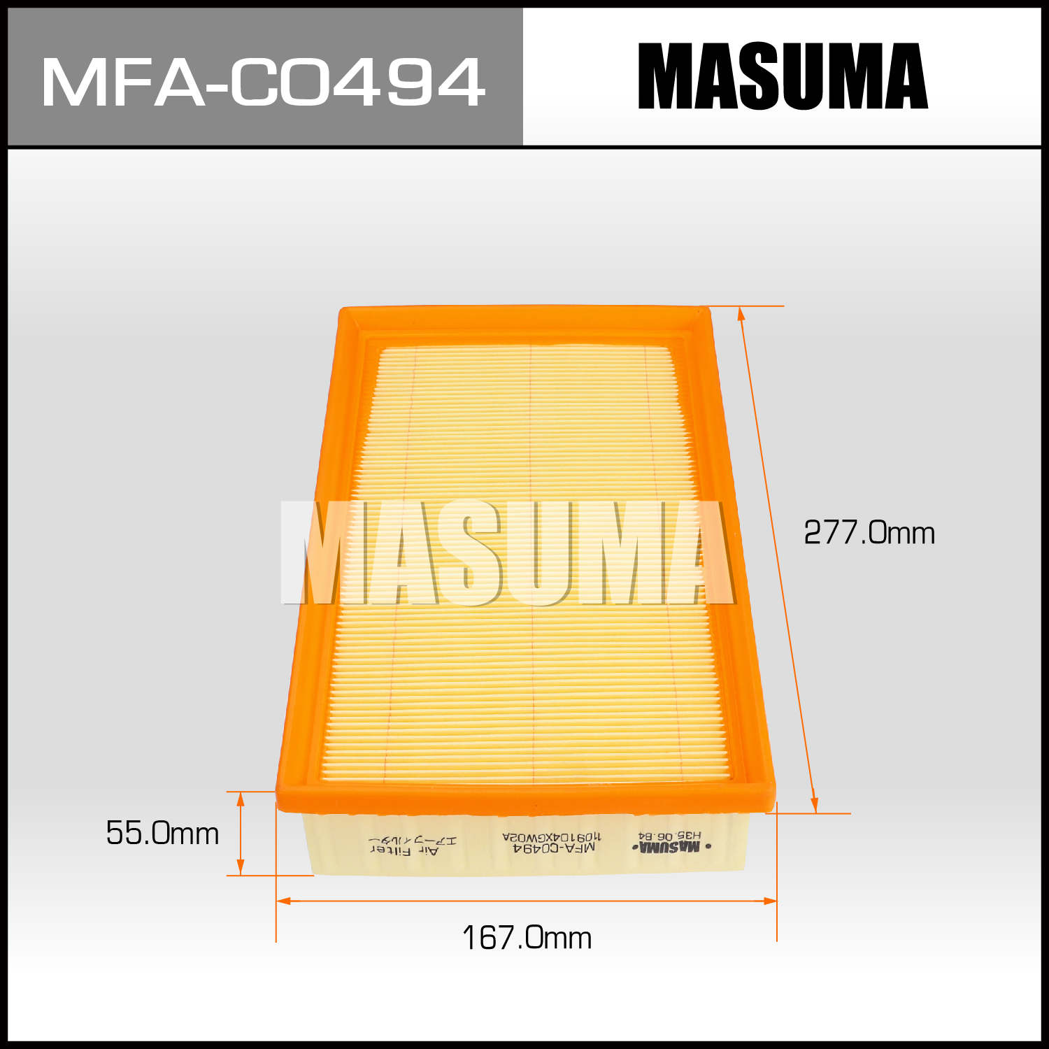 MFA-E681 Japan MASUMA 3276618 air filter air filter vent air
