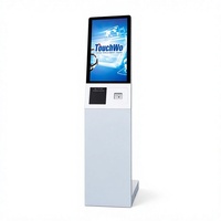 Kiosque en libre-service Touchwo 21,5 pouces Android 14, écran tactile PCAP 10 points 1920x1080, imprimante thermique 80 mm, lecteur de codes QR et de codes-barres