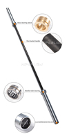 Haltère Standard en acier inoxydable, ensemble de poids de haltère de 29mm, 7 pieds, autonomie de 20kg