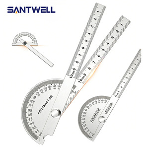 Règle d'angle universelle en acier inoxydable à double bras 0-180° °   Outil de mesure carré réglable pour le travail du bois - Product Image 4