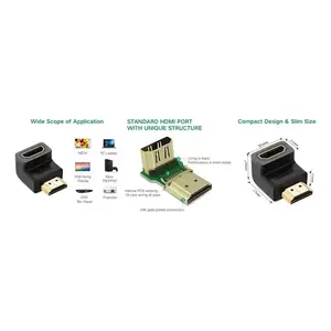 Adaptateur HDMI Ugreen 90 degrés mâle vers femelle 4k@60hz pour ordinateur portable - Product Image 1