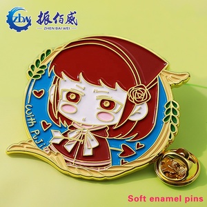 Xưởng sản xuất ghim cài áo men, bán buôn ghim cài áo hoạt hình, ghim cài mũ kim loại, huy hiệu nam châm, thiết kế logo, ghim men mềm và cứng, tùy chỉnh - Product Image 4