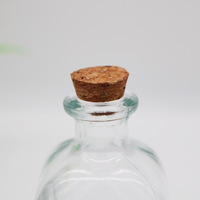 Ventes en gros de bouteilles de vin en verre de 120 ml, carrées, transparentes, de style vintage, petites, pour les faveurs de fête, les artisanat DIY, avec bouchons en liège