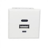 Prise de courant USB Type-C 5V 2.1A à encastrer dans le mur, prise de courant de bureau, charge rapide QC pour téléphone portable, ordinateur portable, ordinateur