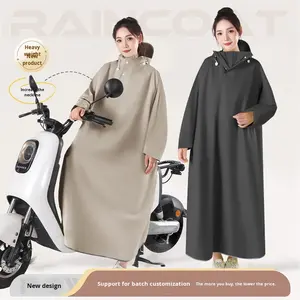 Imperméable une pièce en tissu Oxford pour garçons, pour vélo électrique et moto, épaissi, allongé, manches longues, entièrement imperméable - Product Image 2