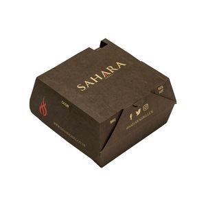 Boîte à hamburger Nafees personnalisée avec logo et maquette de design pour la <span class=keywords><strong>livraison</strong></span> de repas de fête, emballages pour sandwichs et hamburgers - Product Image 6