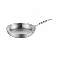 Ensemble de casseroles et poêles de cuisine haut de gamme en acier inoxydable 18/10, entièrement plaqué, compatible induction