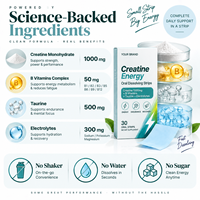 Bandes de créatine énergisantes à dissolution orale, vitamines B, taurine, électrolytes, sans caféine, film à dissolution rapide, marque privée OEM