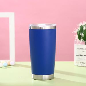 Double Wall 20oz Tumbler Vacuum Insulated Stainless Steel <b>Cup</b> with <b>Lid</b> <b>Straw</b> Powder Coating Laser Engrave - Product Image 3