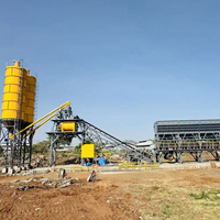 Centrale à béton mobile de qualité supérieure 120 m³/h, entièrement automatique, portable, avec contrôle PLC