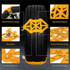 Roda rantai salju darurat antiselip Universal Musim Dingin rantai keamanan traksi tebal tahan lama untuk sebagian besar mobil/SUV/truk - Product Image 6
